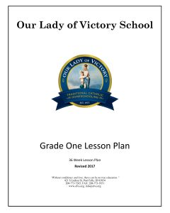 Lesson Plans - Grade 01 (Bundle)