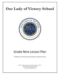 Lesson Plans - Grade 09 (Bundle)