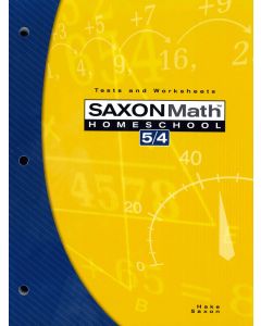 Saxon 5/4 Tests and Worksheets Book (3rd edition) 1