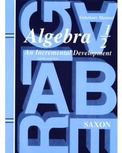 Saxon Algebra 1/2 Solutions Manual 1