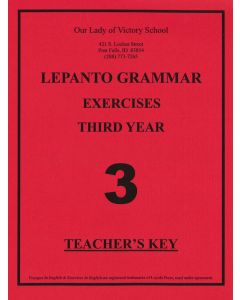 Lepanto Grammar 3 Workbook Teacher Key