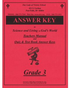 Science & Living in God's World 3 Teacher's Manual