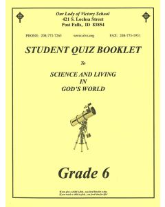 Science & Living in God's World 6 Quiz Booklet 1