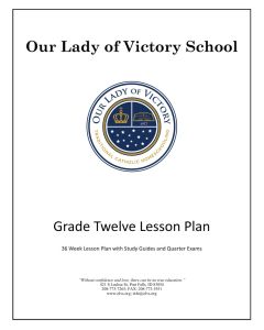 Lesson Plans - Grade 12 (Bundle)
