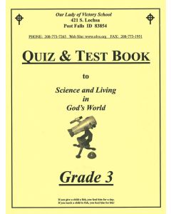 Science & Living in God's World 3 Quiz & Test Book 1