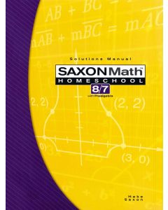 Saxon 8/7 Solution Manual 1