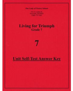Living for Triumph Unit Test Answer Key
