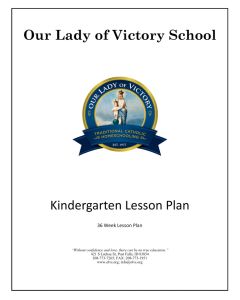 Lesson Plans -  Kindergarten (Bundle)