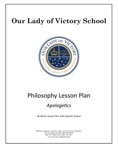 Lesson Plans - Elective Religion Philosophy